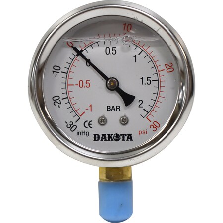 Dakota Hydraulic Pressure Gauge, 1/4" NPT, -30-30 PSI Dakota-Gauge-GA-30